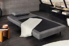 Schlafsessel SMART MULTIFUNCTION 100cm grau Vogue Seiden Samtstoff