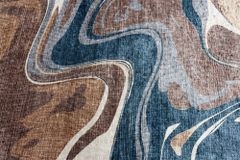 Moderner Teppich EARTH 230x160cm braun beige blau Flachgewebe Indoor