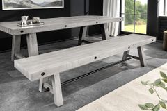 Industrial Sitzbank FINCA 200cm grau Pinie recyceltes Massivholz Eisen