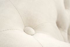 Chesterfield 3-Sitzer Sofa 200cm champagner beige Samt Federkern Knopfheftung