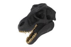 Extravagante Wanddekoration T-REX 40cm schwarz handmade Dinosaurier-Kopf
