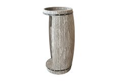 Shabby Chic Weinregal BODEGA 100cm natur Pinie Weinfass für 24 Flaschen