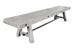 Industrial Sitzbank FINCA 200cm grau Pinie recyceltes Massivholz Eisen