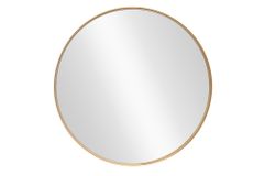 Runder Wandspiegel PORTRAIT 40cm gold mit Metallrahmen