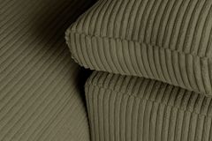 Design Ecksofa ATMOSPHERE XL 245cm grün Cord Federkern inkl. Kissen