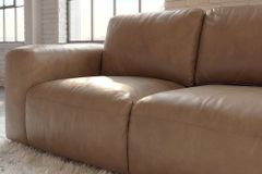 Echtleder Sofa BIG GEORGE 245cm cognac Taschenfederkern 3-Sitzer Couch