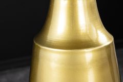 Design Beistelltisch ABSTRACT 60cm gold Metall gebürstet Patina Handarbeit rund Säulentisch