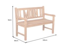 Massive Gartenbank EMPIRE TEAK Moin 120cm natur Teakholz