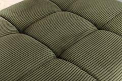 Moderner Hocker ELEGANCIA 110cm grün Cord mit Ziersteppung