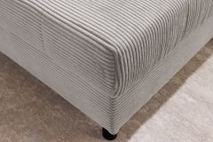 Moderne XXL Wohnlandschaft KENT 305cm greige Cord Bigsofa inkl. Hocker Federkern