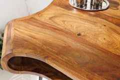 Massivholz Schreibtisch ORGANIC LIVING 120cm braun Sheesham stone finish mit Stauraum