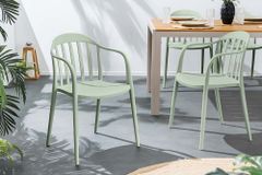 In- und Outdoor Stuhl STUDIO ITALIA salbei stapelbar Kunststoff Gartenstuhl