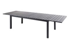 Ausziehbarer Gartentisch DESIGNO 200-250-300cm grau Aluminium In- und Outdoor Esstisch