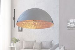 Elegante Design Hängeleuchte GLOW 70cm schwarz gold Hängelampe