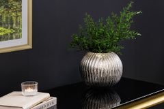 Handgefertigte Deko-Vase ELEGANCE 25cm silber Hammerschlag Design