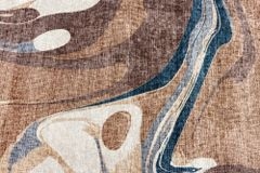 Moderner Teppich EARTH 230x160cm braun beige blau Flachgewebe Indoor