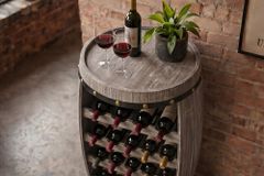 Authentisches Weinregal BODEGA 80cm natur Pinie Weinfass Shabby Chic