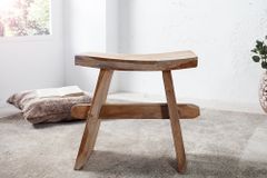 Massiver Hocker ZEN 40cm Teakholz Beistelltisch