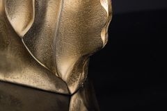 Handgefertigte Vase LIQUID 30cm gold Metall Hammerschlag Design