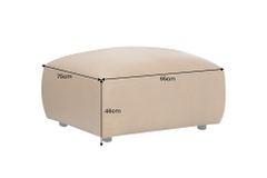 Echtleder Hocker BIG GEORGE 95cm cognac Nosagfederung Taschenfederkern