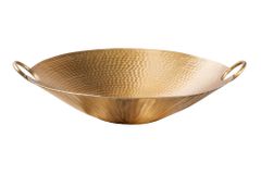 Handgearbeitete Deko Schale ORIENT 55cm gold Metall Hammerschlag Design