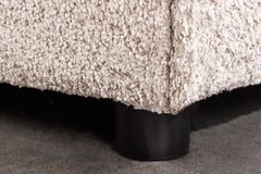 Großer Hocker HEAVEN 100cm champagner beige Bouclé Polsterhocker Federkern