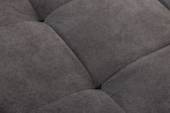 Moderne XXL Wohnlandschaft KENT 305cm grau Samt Bigsofa inkl. Hocker Federkern