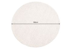 Design Teppich WOOL 150cm beige rund Wolle Handarbeit