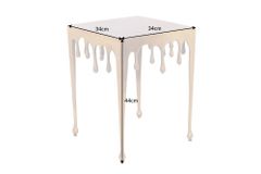 Extravaganter Beistelltisch LIQUID LINE S 34cm gold Tropfen-Design