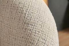Drehbarer Design Sessel ALPINE beige Chenille Cremona 360° mit Armlehnen