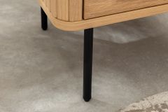 Moderner Nachttisch ATELIER 55cm Eiche Beistelltisch mit Schubladen