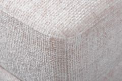 Moderner Hocker LOFT 75cm champagner beige Chenille Nosagfederung Taschenfederkern
