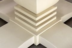 Runder Esstisch HAMPTONS 120cm hellbraun creme recycelte Pinie Massivholz