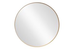Runder Wandspiegel PORTRAIT 60cm gold mit Metallrahmen