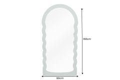 Design Wandspiegel WAVE 160cm salbeigrün