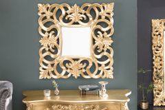 Eleganter Wandspiegel VENICE 75x75cm gold antik Barockstil