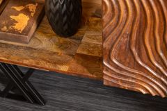 Handgearbeitetes Sideboard FLUID 160cm Mangoholz mit aufwendigen 3D Schnitzereien