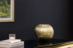 Handgefertigte Deko-Vase ELEGANCE 25cm gold antik Hammerschlag Design