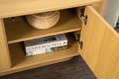 Modernes TV-Board VALHALLA WOOD 160cm natur Eichenholz Lowboard mit Stauraum