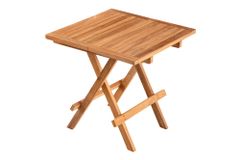 Massiver Gartenbeistelltisch EMPIRE TEAK 50cm natur Teakholz klappbar