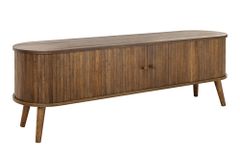Retro TV-Board VALHALLA WOOD 160cm smoked Eichenholz Schiebetüren Lowboard