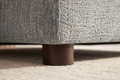 Stilvolles Big Sofa SOHO 260cm grau Chenille 4-Sitzer Couch mit Wellenunterfederung