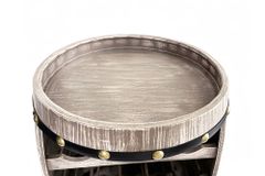 Authentisches Weinregal BODEGA 80cm natur Pinie Weinfass Shabby Chic