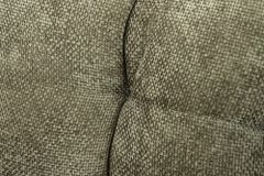 Ecksofa KENT 220cm grün Bicolor Chenille Federkern inkl. Hocker und Kissen