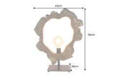 Handgefertigte Tischlampe ORGANIC ARTWORK 55cm natur Teakholz