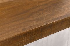 Massives Wandregal MAKASSAR 110cm braun Mangoholz honey finish handmade