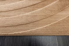 3D strukturierter Kurzflor Teppich WAVE 230x160cm beige Hoch-Tief-Effekt