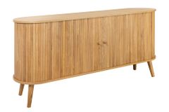 Retro Sideboard VALHALLA WOOD 160cm natur Eichenholz Schiebetüren