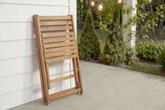 Outdoor Balkon Stuhl BALI natur honey Akazienholz klappbar wetterfest Gartenstuhl