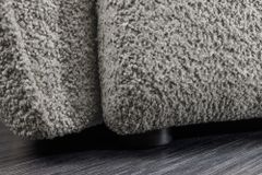 Modernes Big Sofa ROYAL 295cm grau Bouclé Federkern XXL-Couch inkl. Kissen